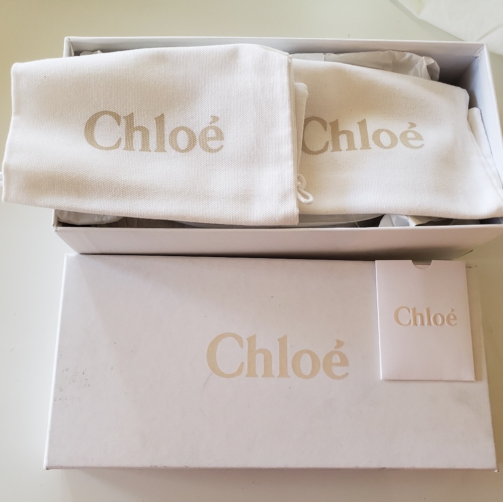Brand New Chloe Red Suede Lace-up Sandals - Picture 7 of 7
